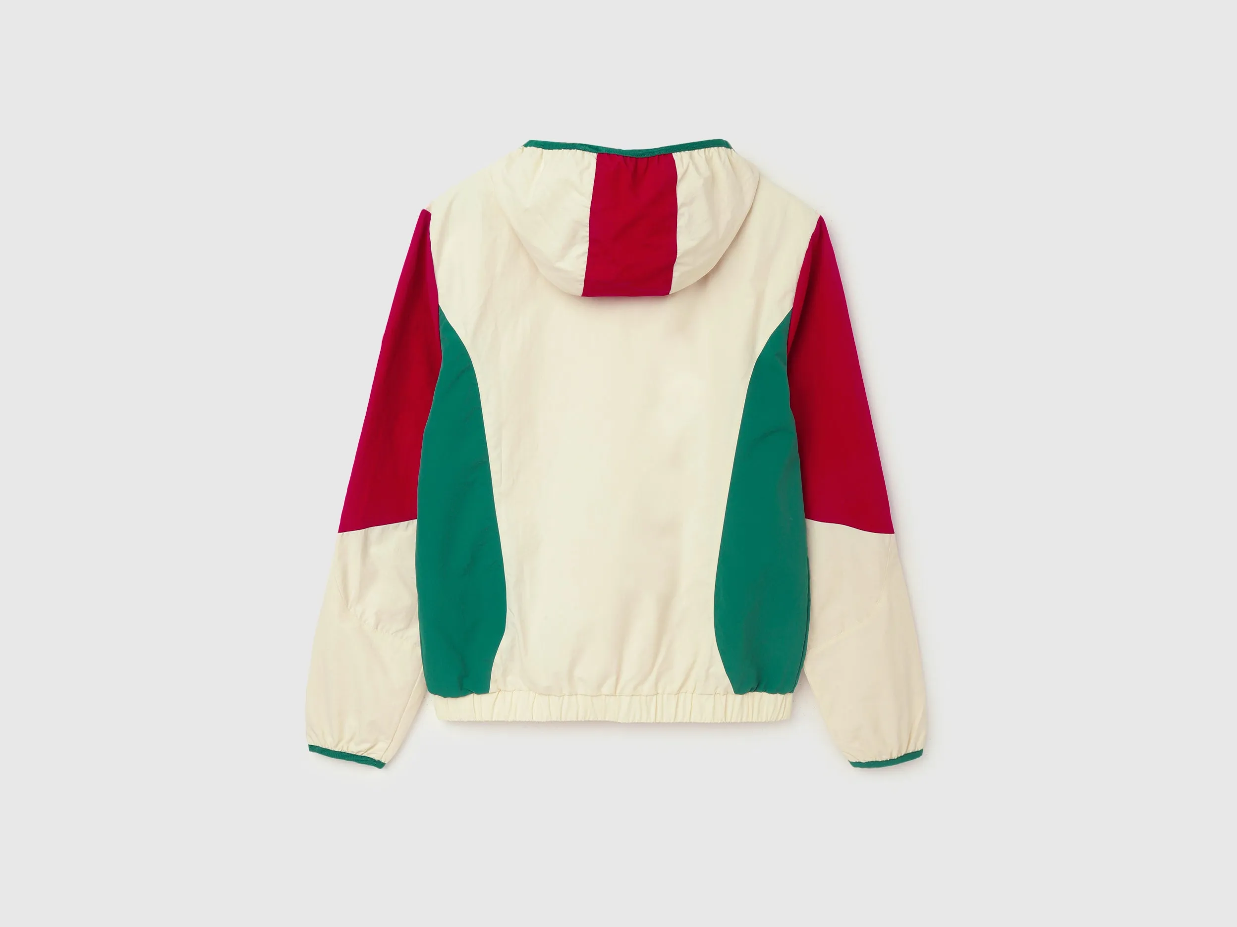 Men's Regular Fit Hooded Neck Color Blocked Jacket