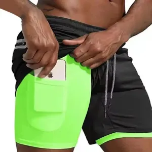 Men's Running Shorts 2 In 1 Double-Deck Sportwear for Beach and Outdoor Activities