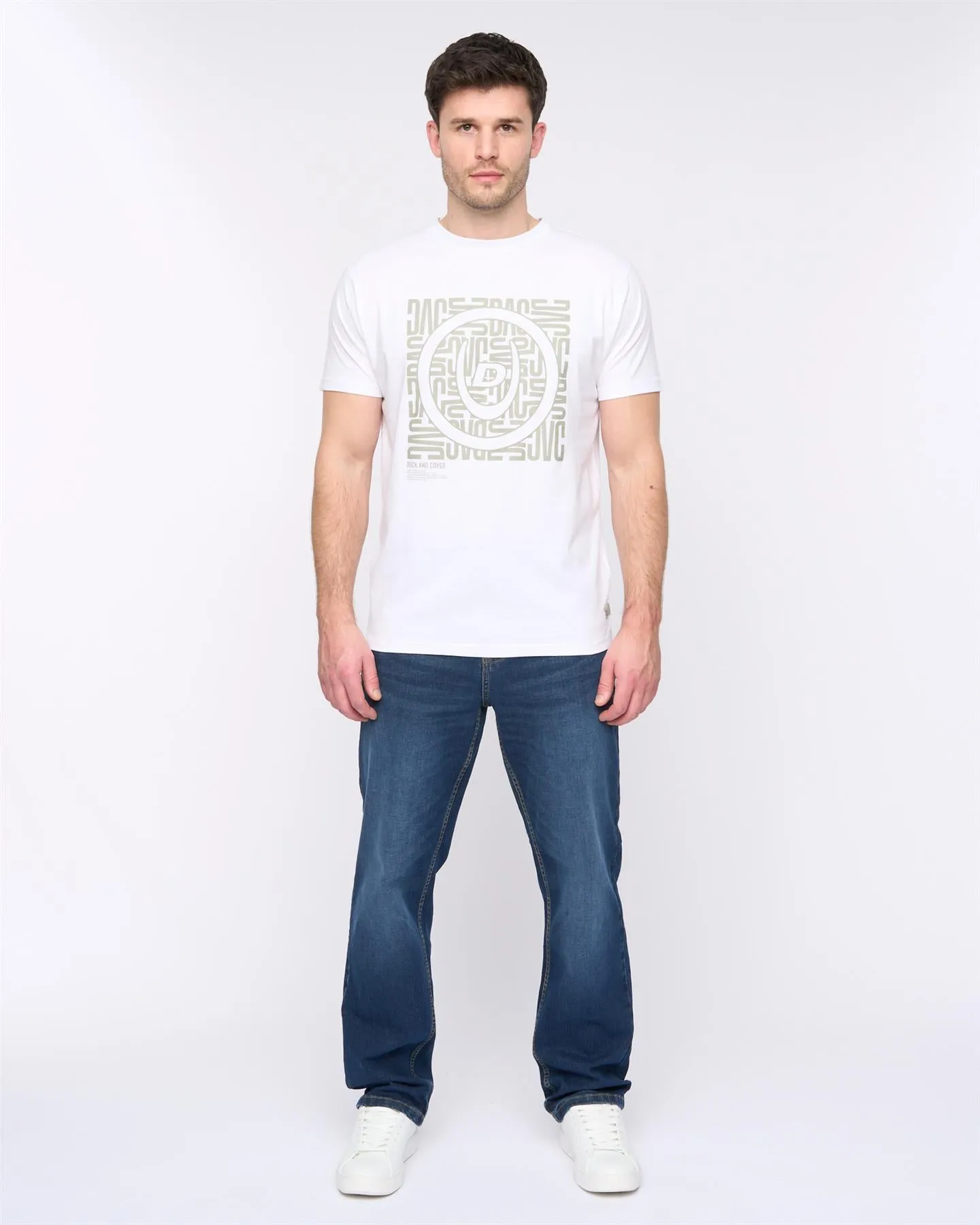 Mens Rushawn Relaxed Fit Jeans Mid Wash