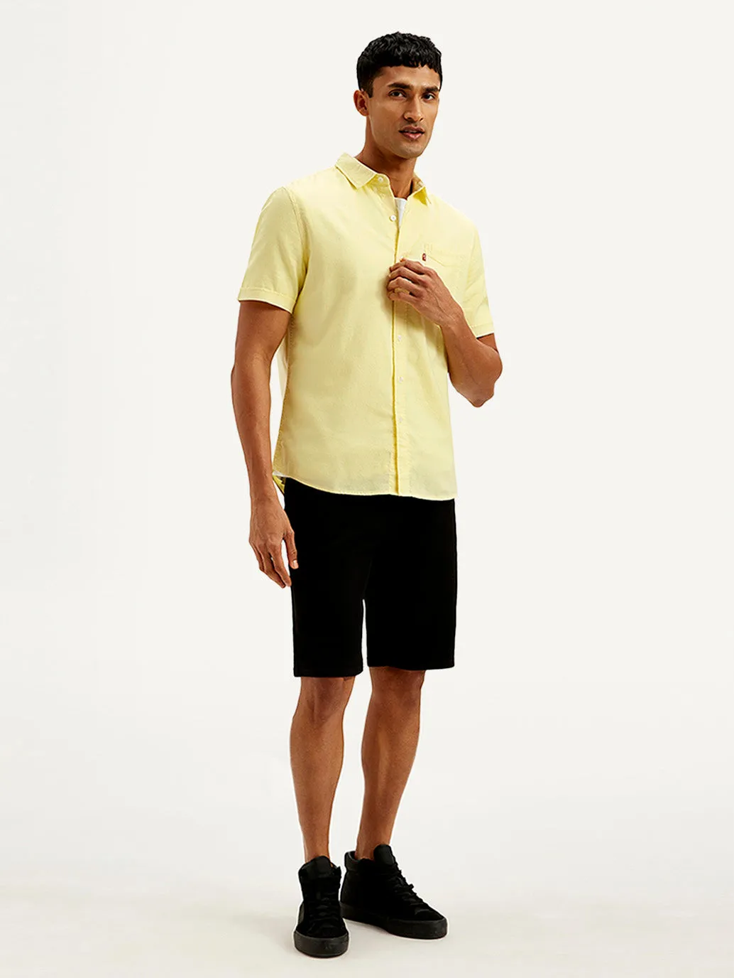 Men's Solid Slim Fit Oxford Shirt