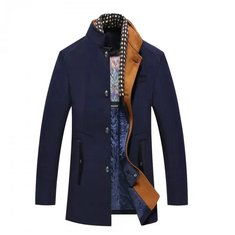 Men's winter coat - warm and stylish with stand-up collar
