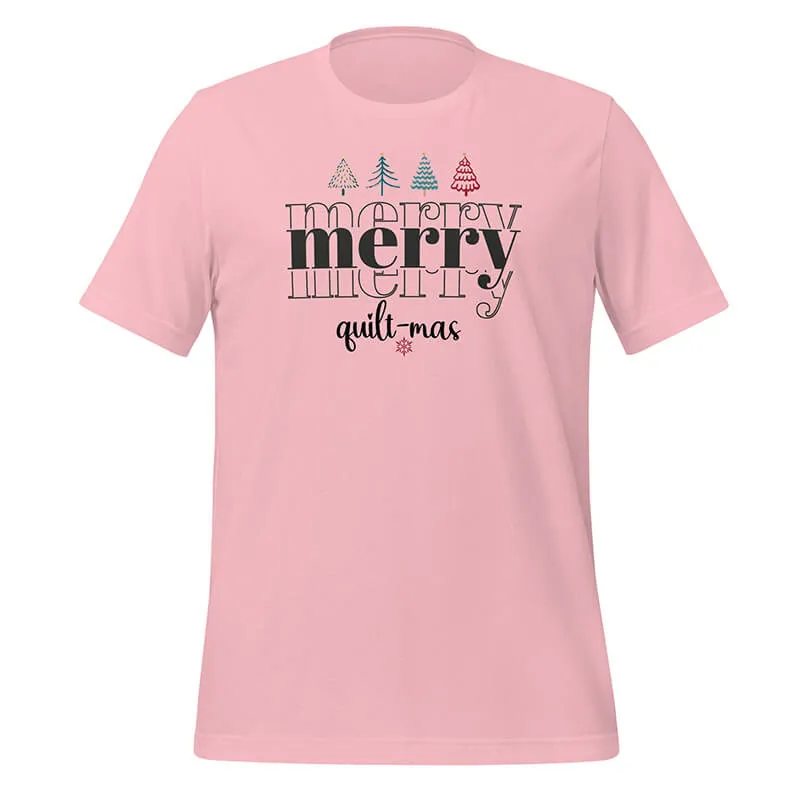 Merry Merry Quilt-mas Black T-Shirt