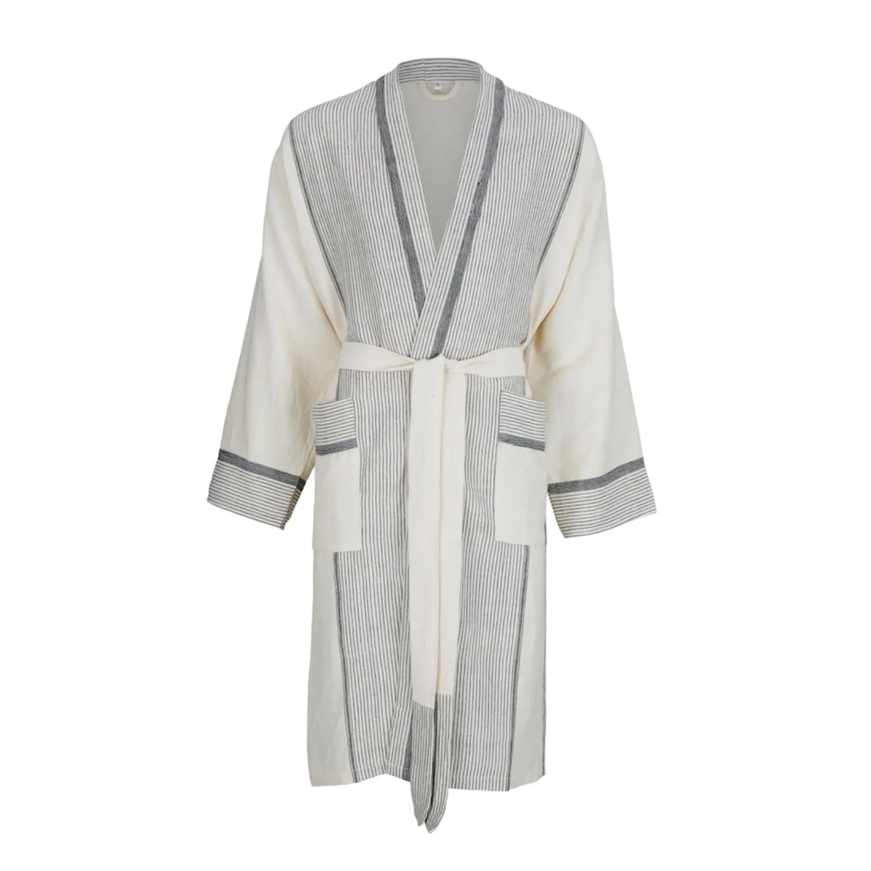 Mete Lounge Gown - Black & Salt