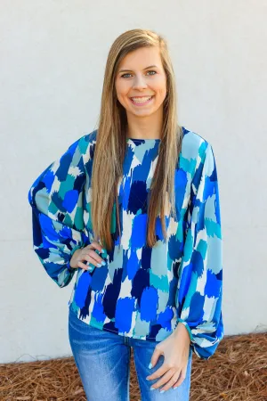 Michelle McDowell: Paxton Top - Wandering Roads Blue