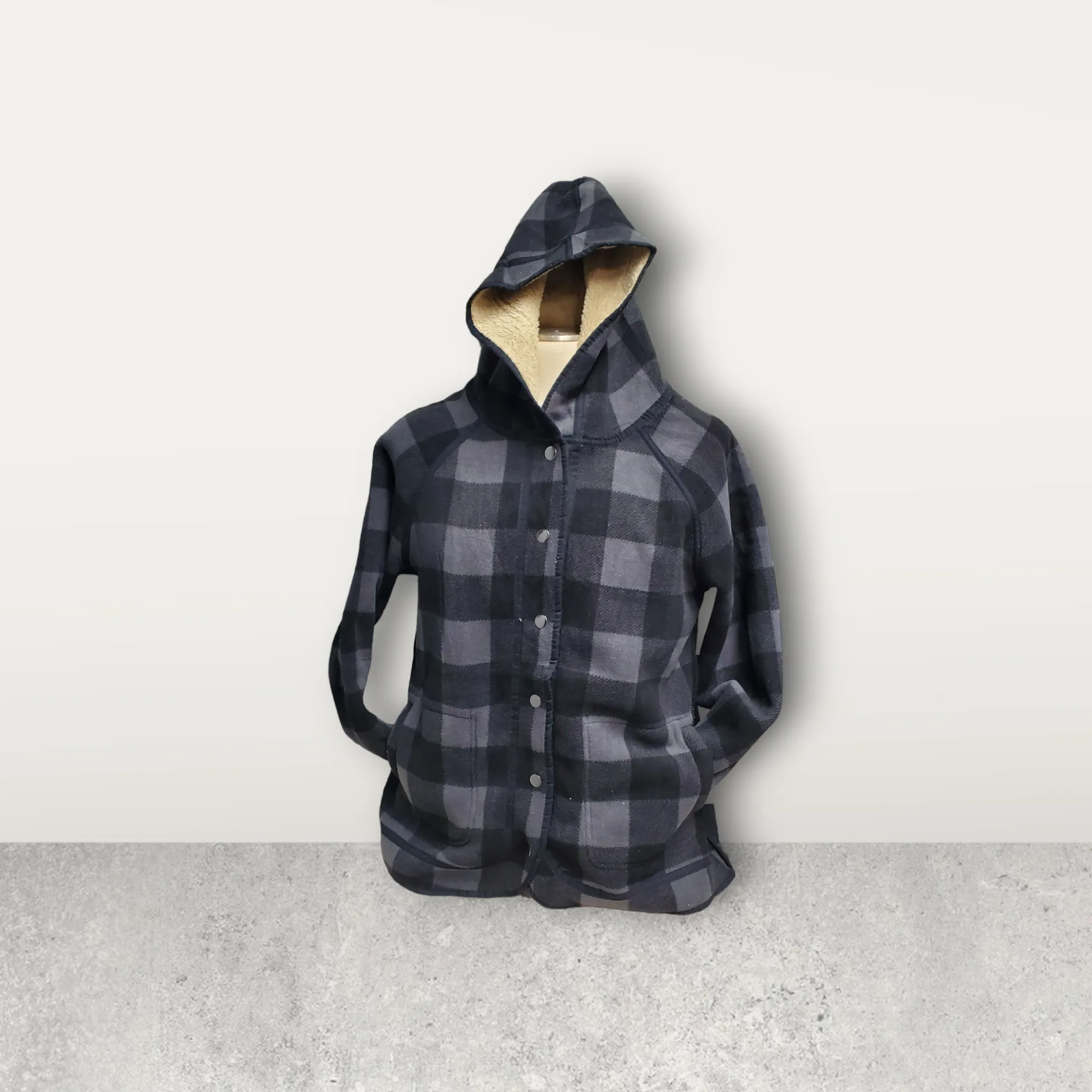 Micro Fleece Buffalo Plaid Full Zip Jacket