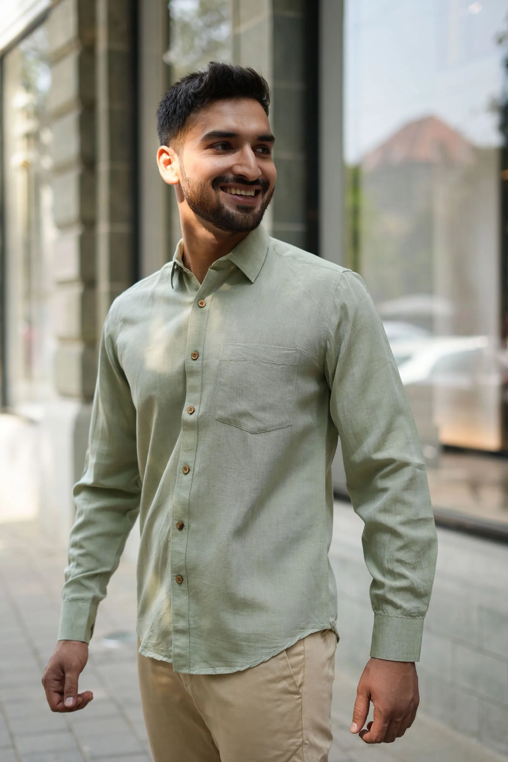 Military Green · Full Sleeve Shirt