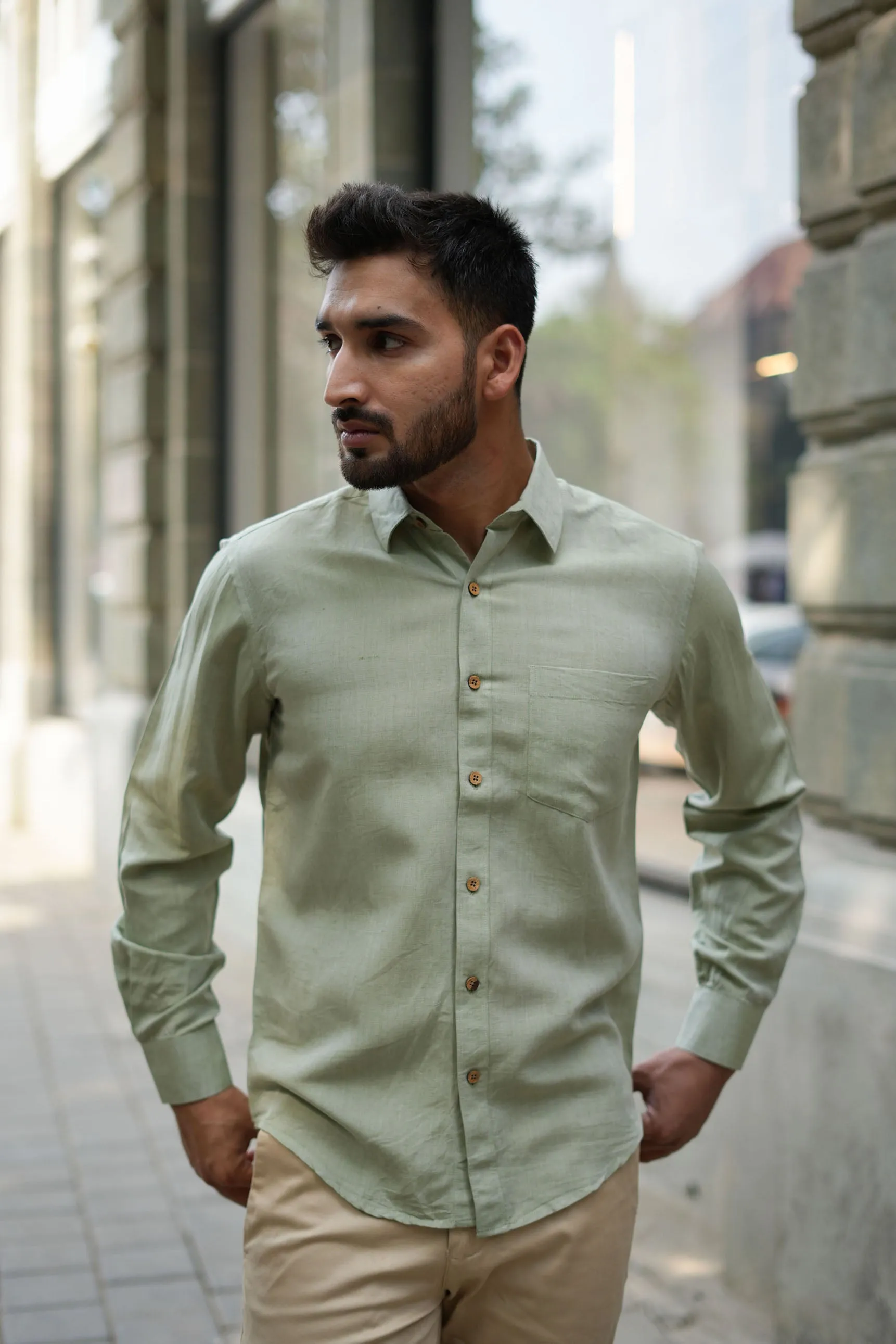 Military Green · Full Sleeve Shirt