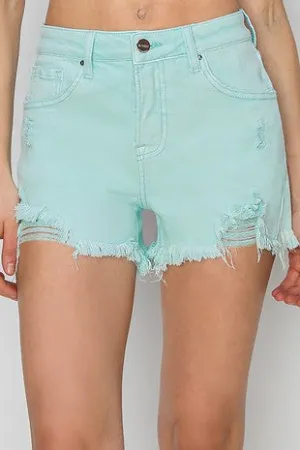 Mint Mid Rise Shorts
