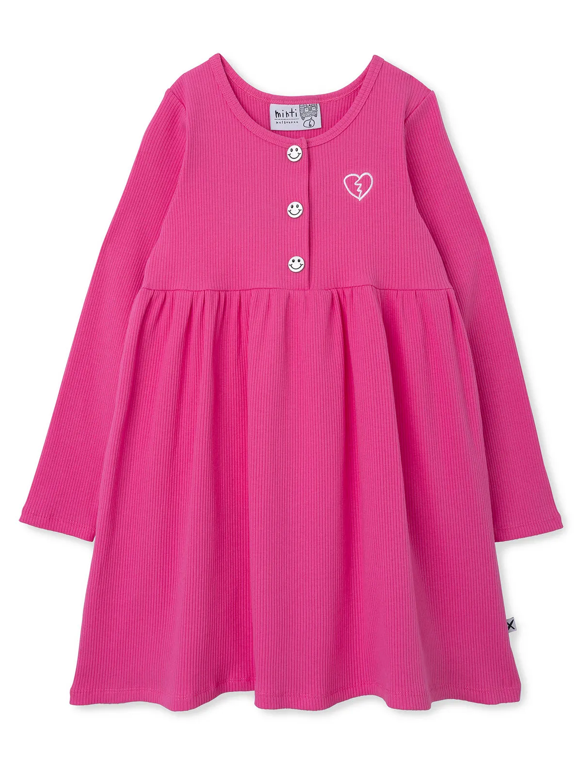 Minti Sketched Heart Rib Dress