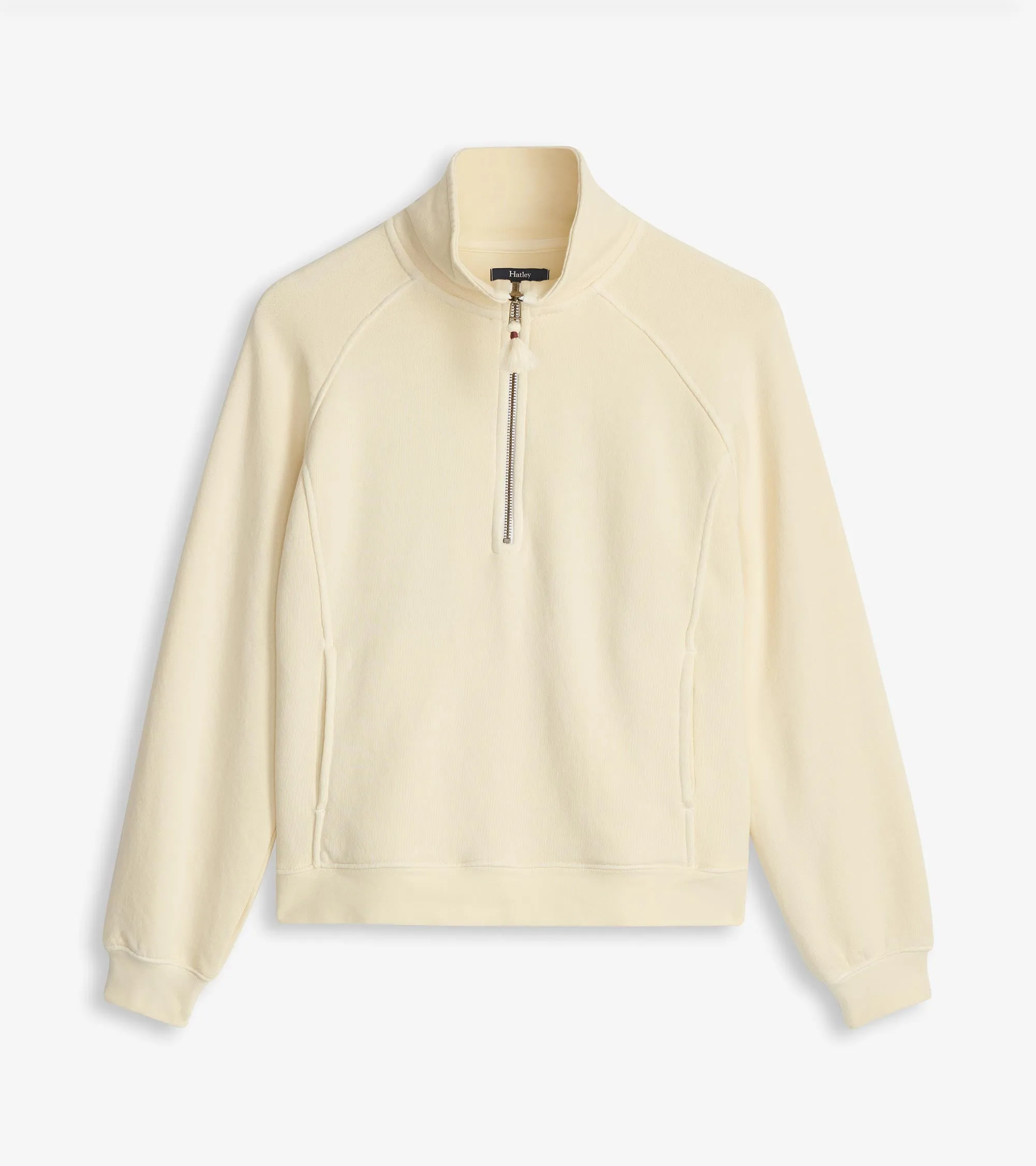 Mock Neck Pullover - Almond Beige