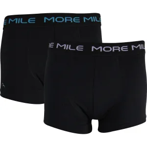 More Mile Classic (2 Pack) Mens Boxer Shorts - Black