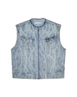 Moto Denim Vest Unchained Blue Thorn