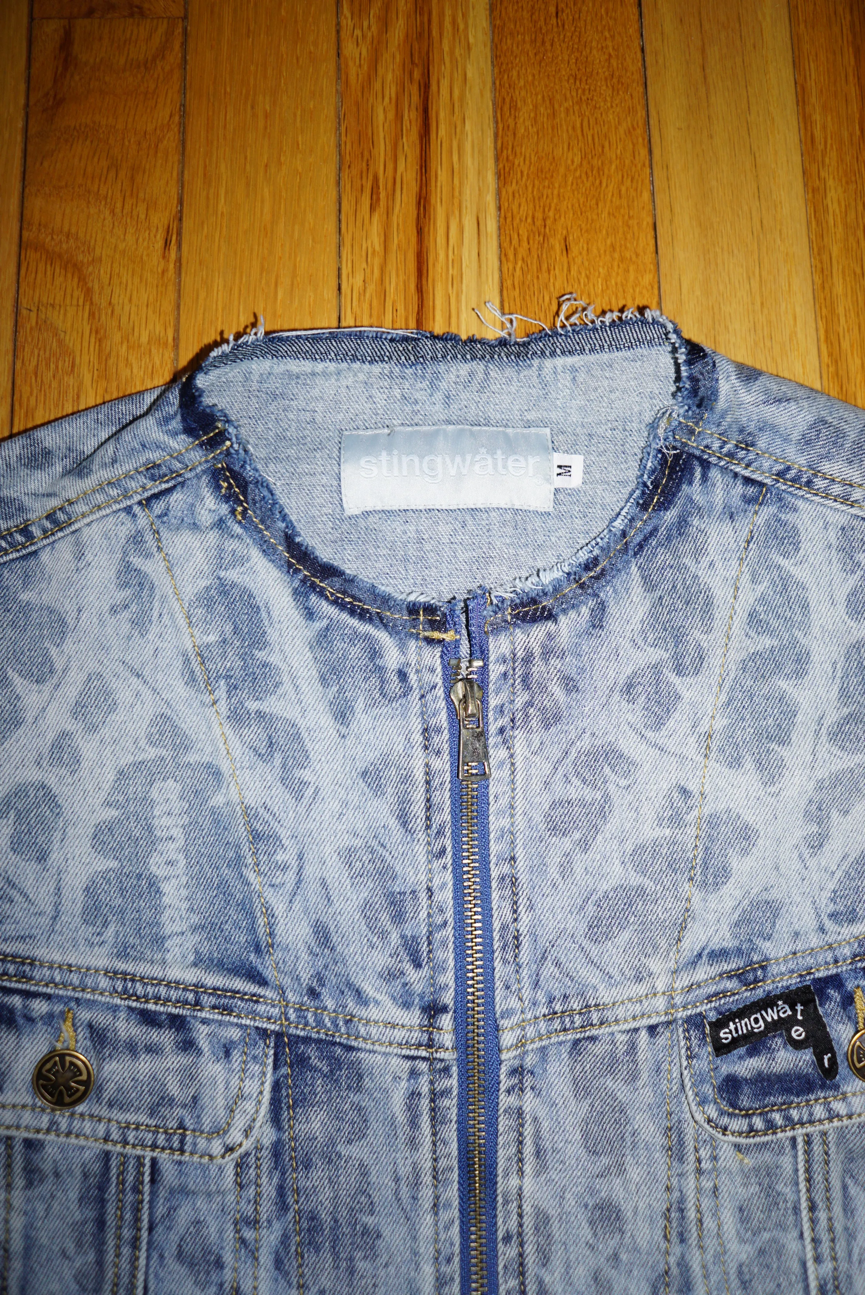 Moto Denim Vest Unchained Blue Thorn