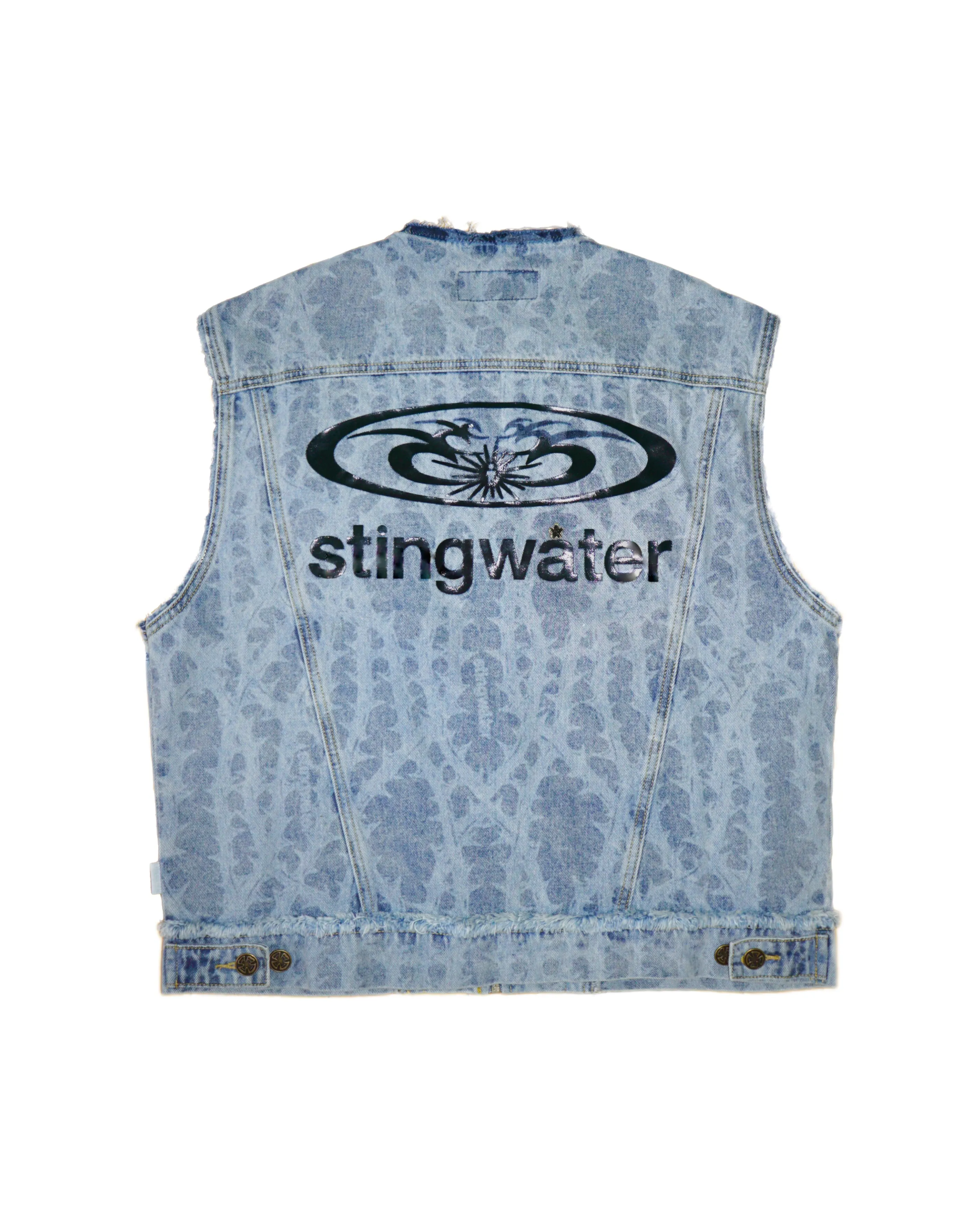Moto Denim Vest Unchained Blue Thorn