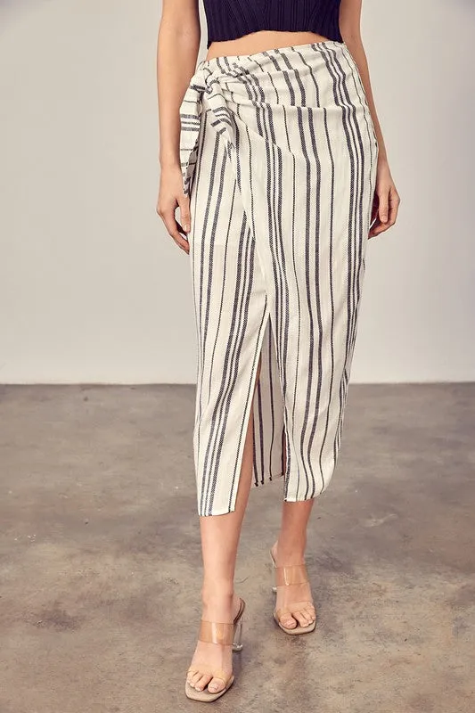 Mustard Seed Junior Stripe Overlap Skort
