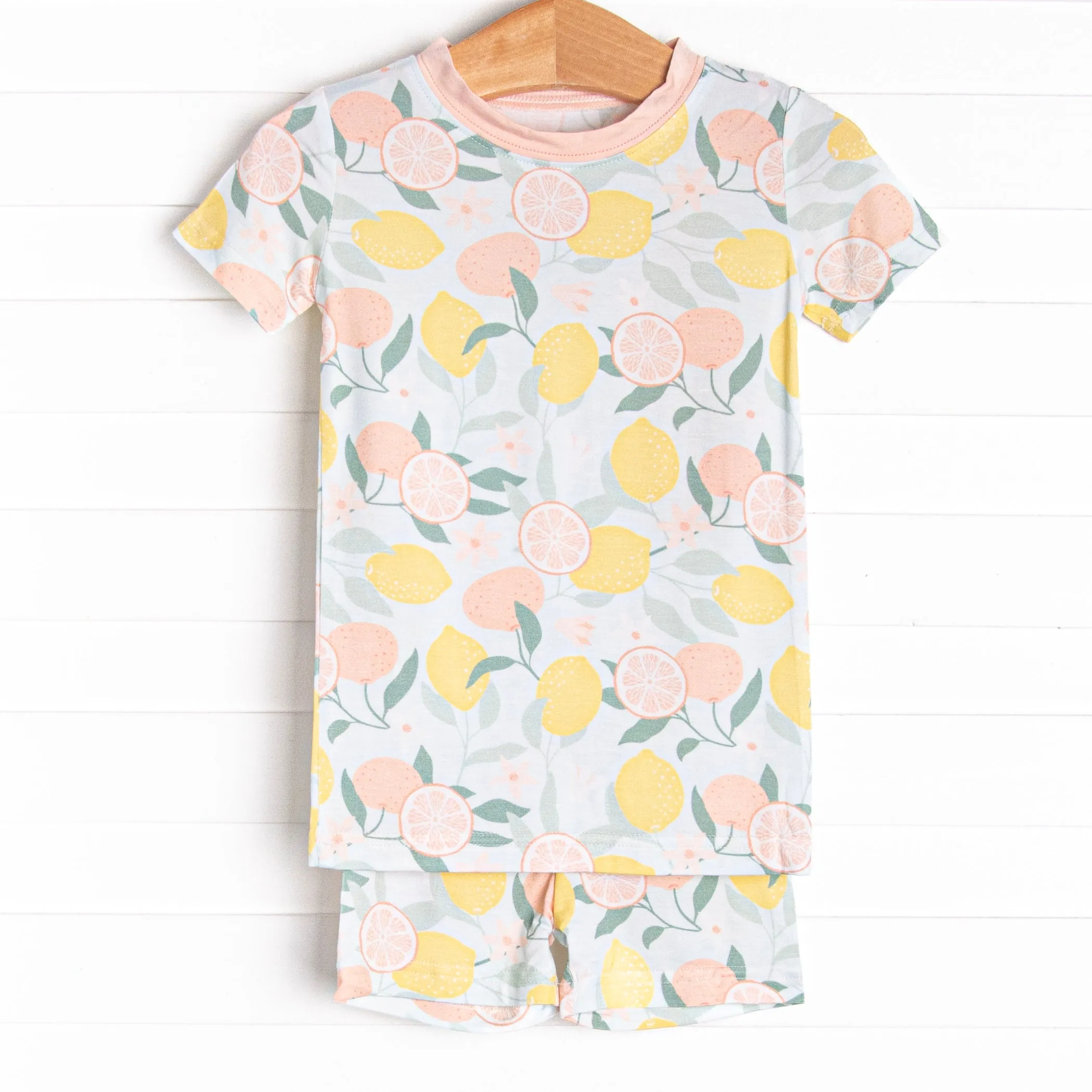 My Main Squeeze Bamboo Pajama Short Set, Blue