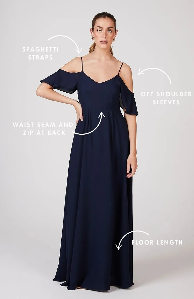 Mykonos Dress in Ink Navy Blue