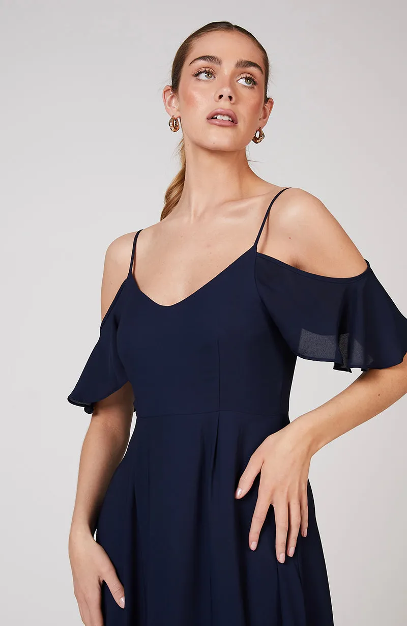 Mykonos Dress in Ink Navy Blue