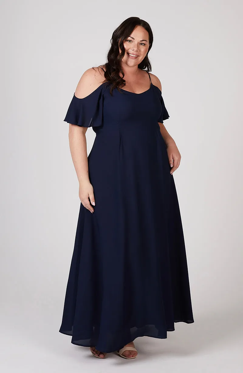 Mykonos Dress in Ink Navy Blue