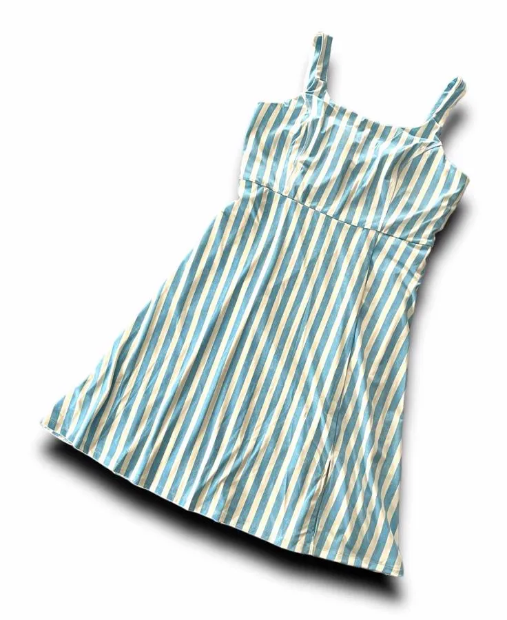 Navy - Blue Cream Vertical Stripe