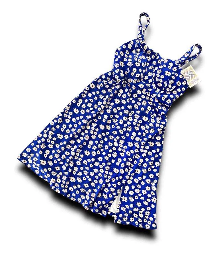 Navy - Blue White Small Daisies