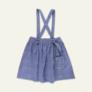 Navy Check Print Bracer Skirt