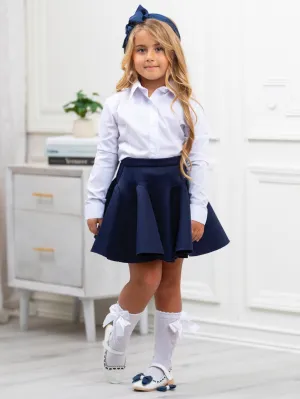 Navy Skater Skirt by Kids Couture