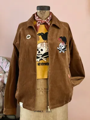 NEVERMORE UNISEX CORDUROY WORK JACKET *BROWN