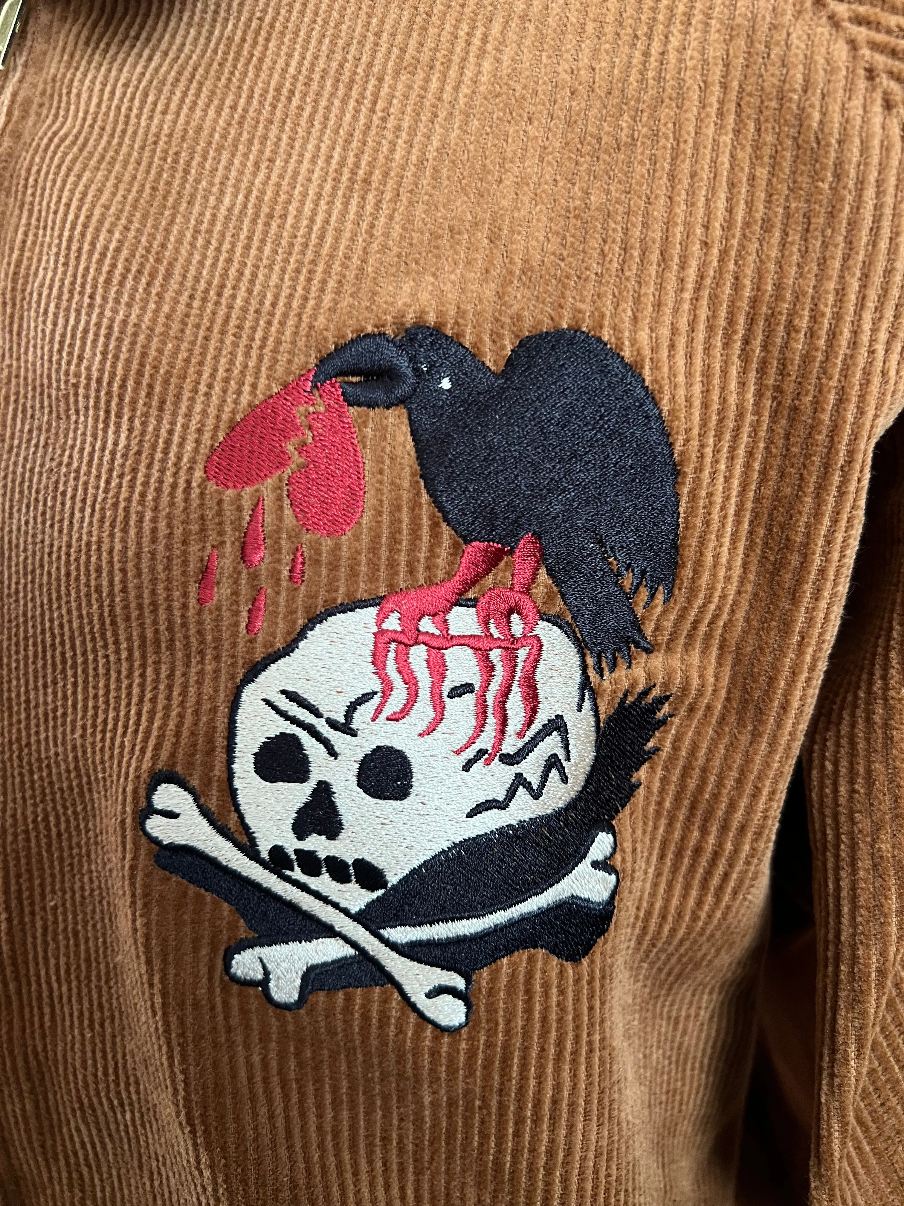 NEVERMORE UNISEX CORDUROY WORK JACKET *BROWN