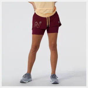 NEW BALANCE PRINTED IMPACT RUN 2 IN 1 SHOHRTS