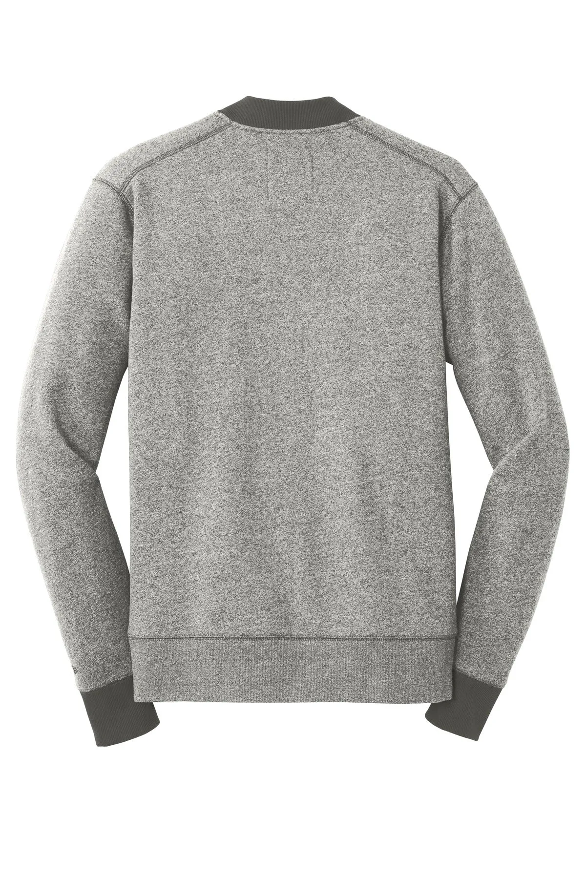 New Era  French Terry Baseball Full-Zip. NEA503 Light Graphite Twist/ Graphite
