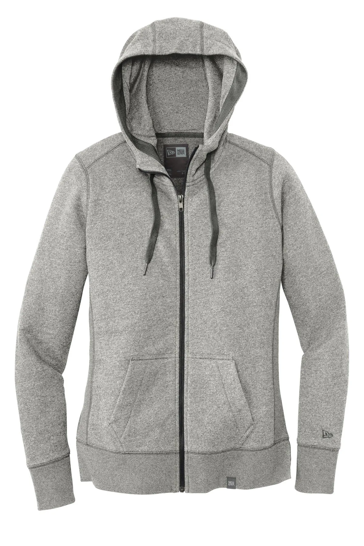 New Era  Women's French Terry Full-Zip Hoodie. LNEA502 Light Graphite Twist