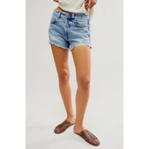 NEW FREE PEOPLE now or never denim short in moon child