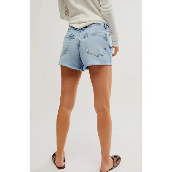 NEW FREE PEOPLE now or never denim short in moon child