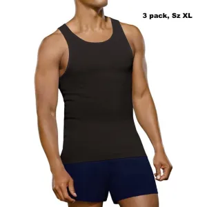 New Gildan Mens A-Shirts Tanks, Black, 3 Pack, Sz XL! These also make great women's sleep/lounge dresses!