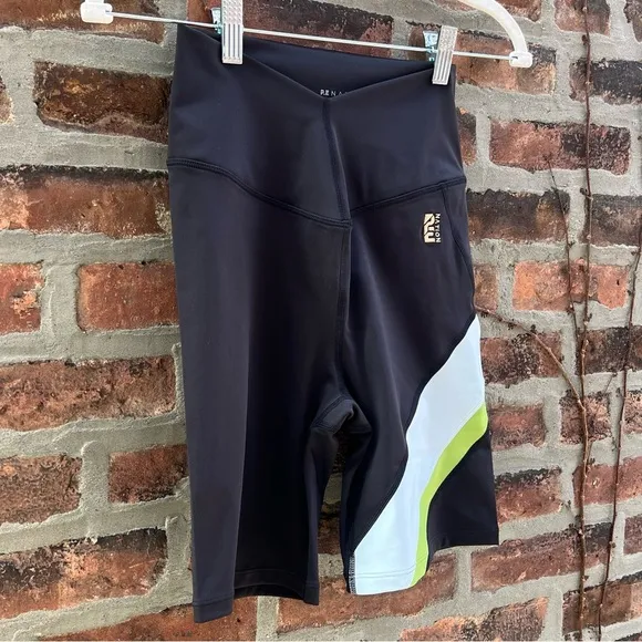 NEW Size Medium Bandier P.E. Nation Sprint Time High Rise Black Crossover Short