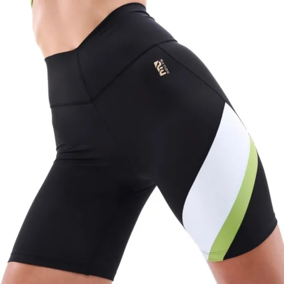 NEW Size Medium Bandier P.E. Nation Sprint Time High Rise Black Crossover Short