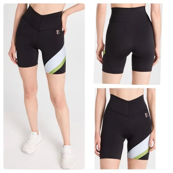 NEW Size Medium Bandier P.E. Nation Sprint Time High Rise Black Crossover Short