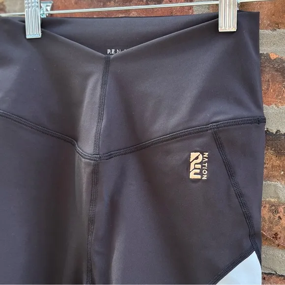 NEW Size Medium Bandier P.E. Nation Sprint Time High Rise Black Crossover Short