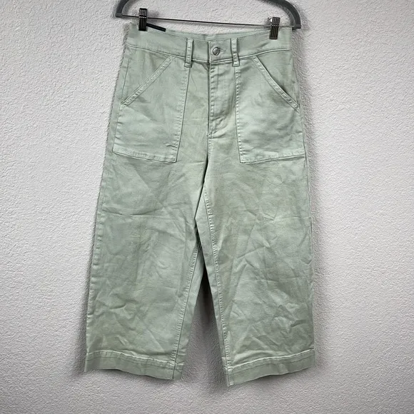 NWT Joes Jeans Wide Leg Ankle with Patch Pocket Desert Sage Green Sz 29