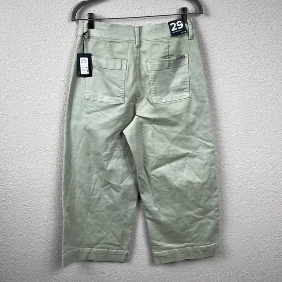 NWT Joes Jeans Wide Leg Ankle with Patch Pocket Desert Sage Green Sz 29