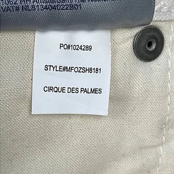 NWT NYDJ Cirque Des Palm Tree High Rise A Line Short Fray Hem Tropical Sz 10