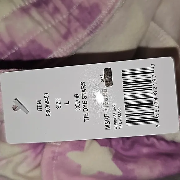 NWT Wildfox Tie Dye Stars Pajama/Loungewear SET: Sweatshirt and Shorts
