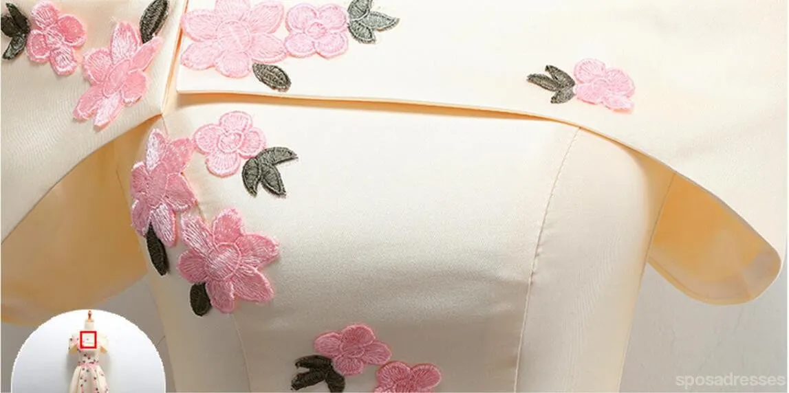 Off Shoulder Embroidery Cute Homecoming Prom Dresses, Affordable Short Party Prom Dresses, Perfect Homecoming Dresses, CM325