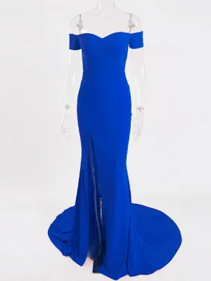 Off Shoulder Hips Slash  Dress Summer