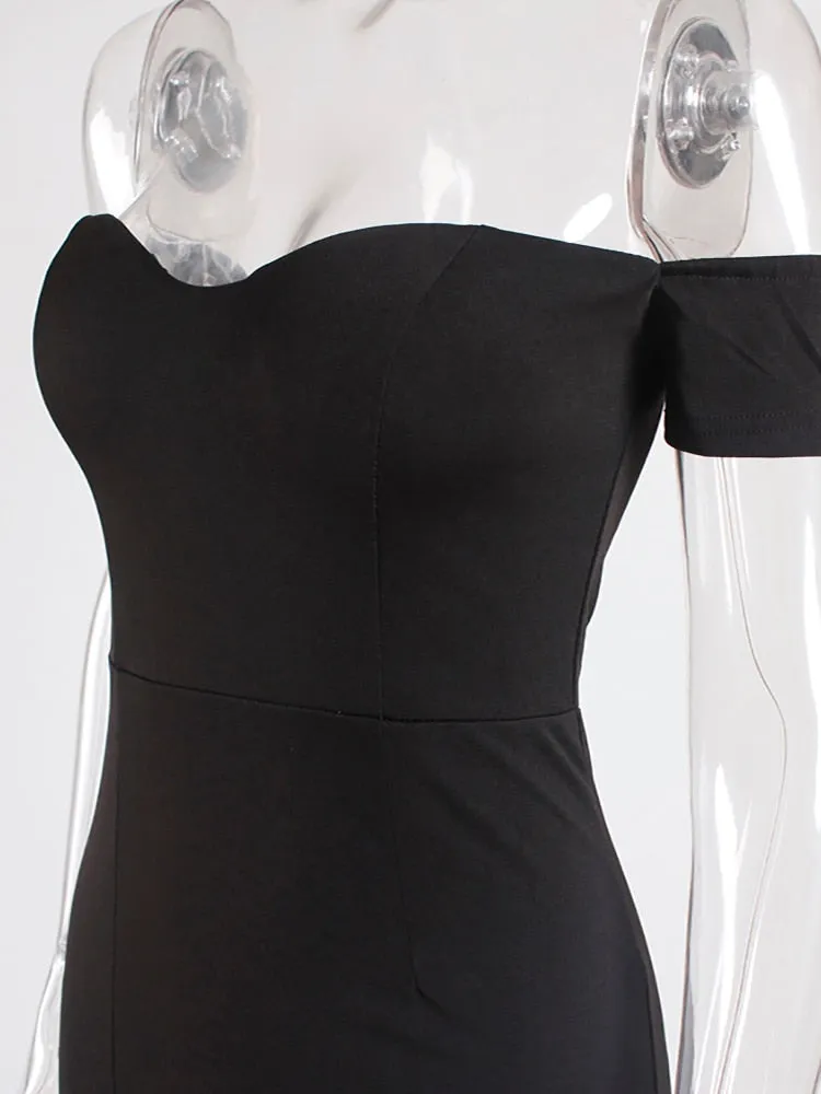 Off Shoulder Hips Slash  Dress Summer