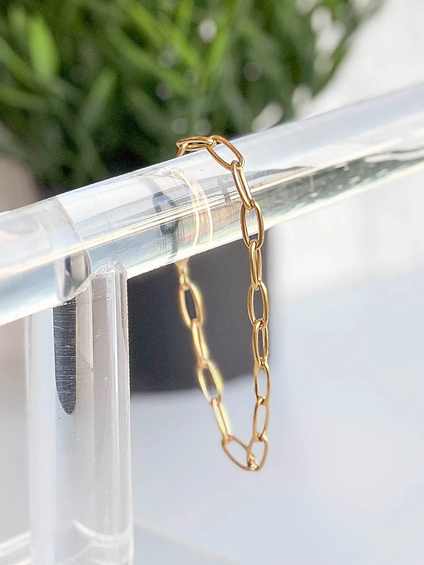 Olivia Oval Link Stainless Steel Bracelet 7.2in