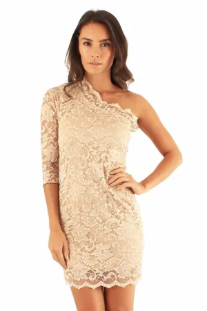 One Shoulder Lace Dress