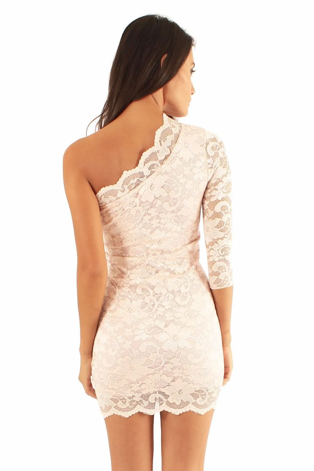 One Shoulder Lace Dress
