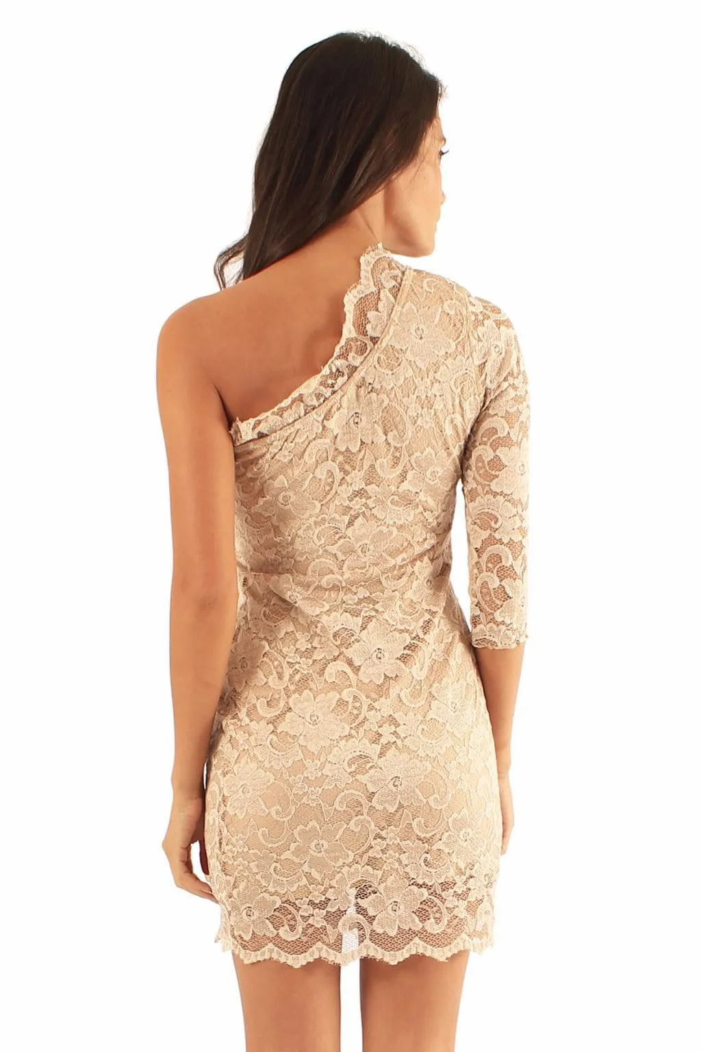 One Shoulder Lace Dress
